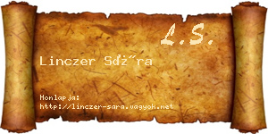Linczer Sára névjegykártya